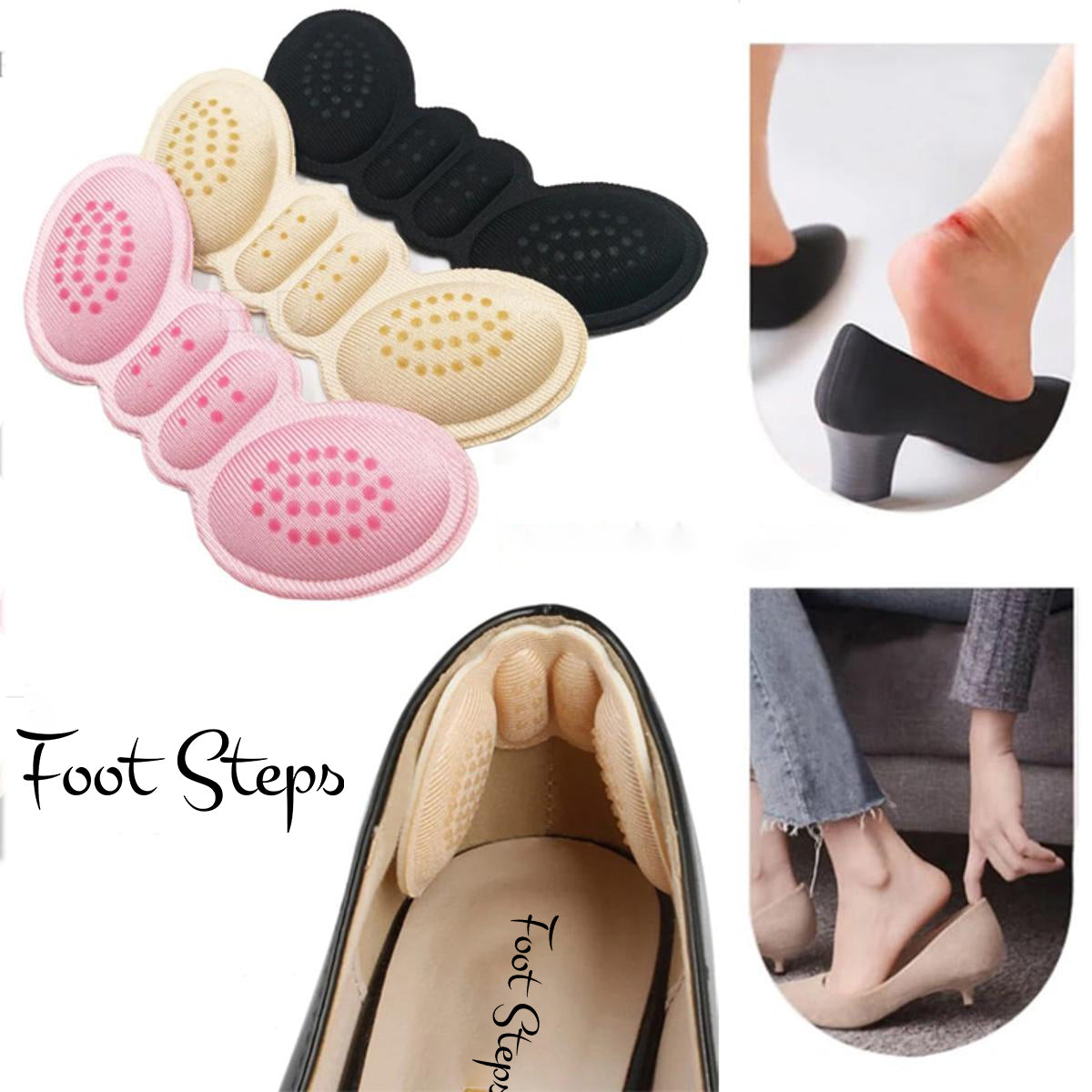 Butterfly Adhesive Heel Liner Protective Cushion Pads For Pain Relief