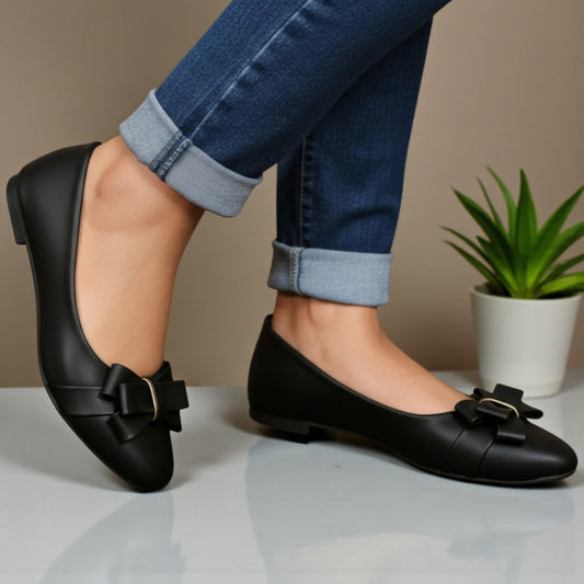 Casual Bowknot Flat Pumps - ABFP|1890