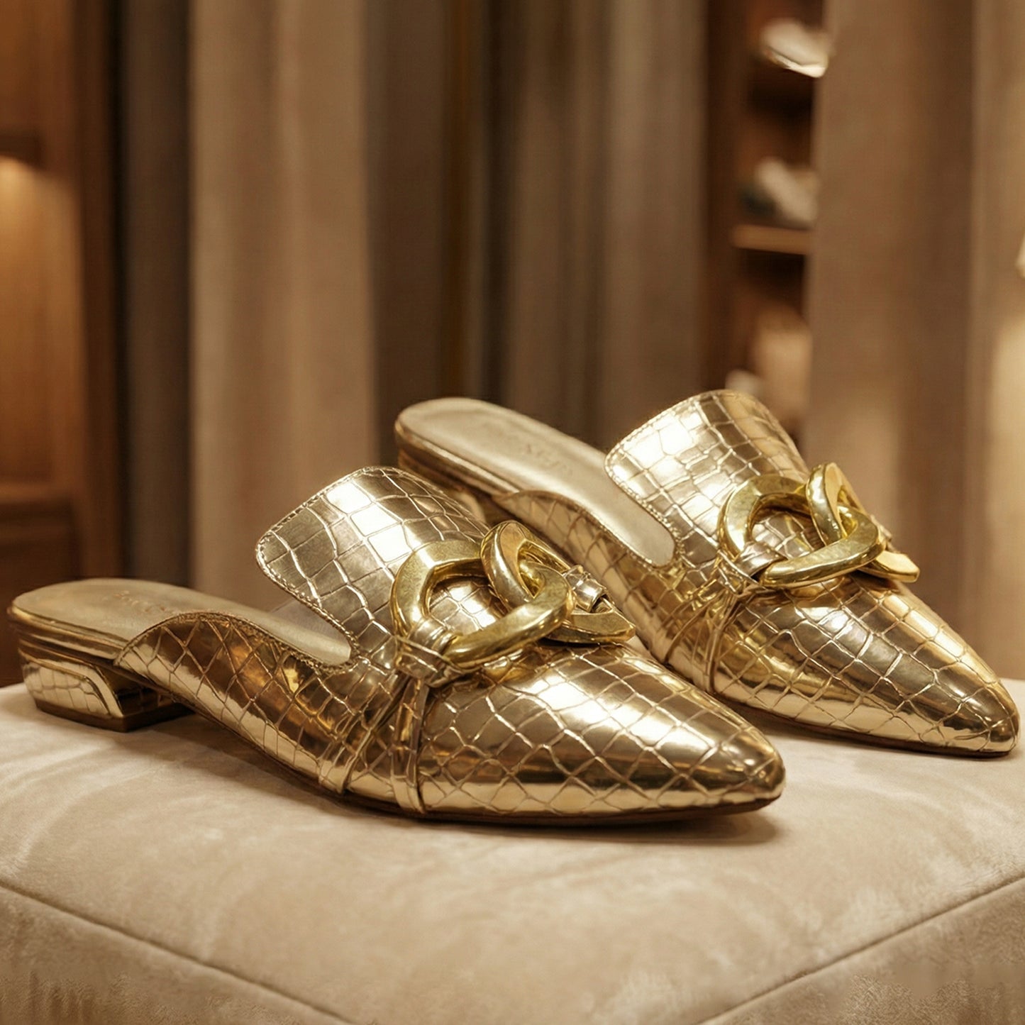 Crocodile Back Open Mules - BOGC|2450