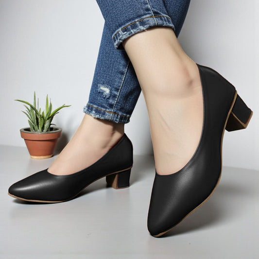 Court Shoes Block Heel Pumps - CSBHP|1800