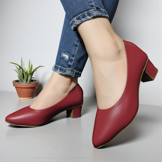 Court Shoes Block Heel Pumps - CSBHP|1800