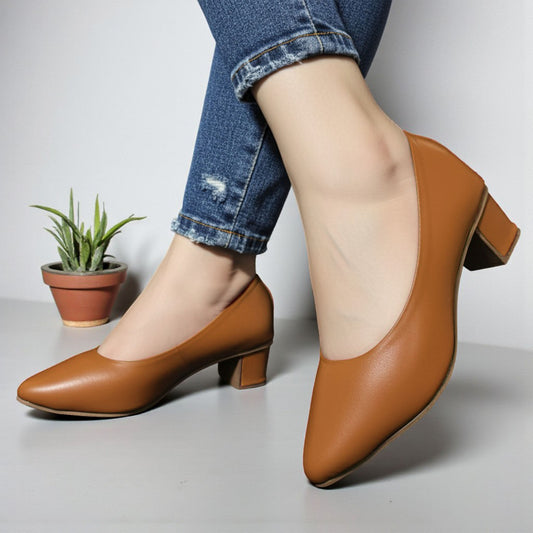 Court Shoes Block Heel Pumps - CSBHP|1730