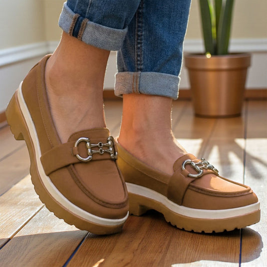 Chunky Loafers Wedge Shoes - DCNT|2900