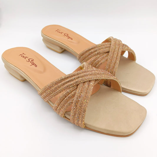 Rhinestone Flat Slides - FAF21275