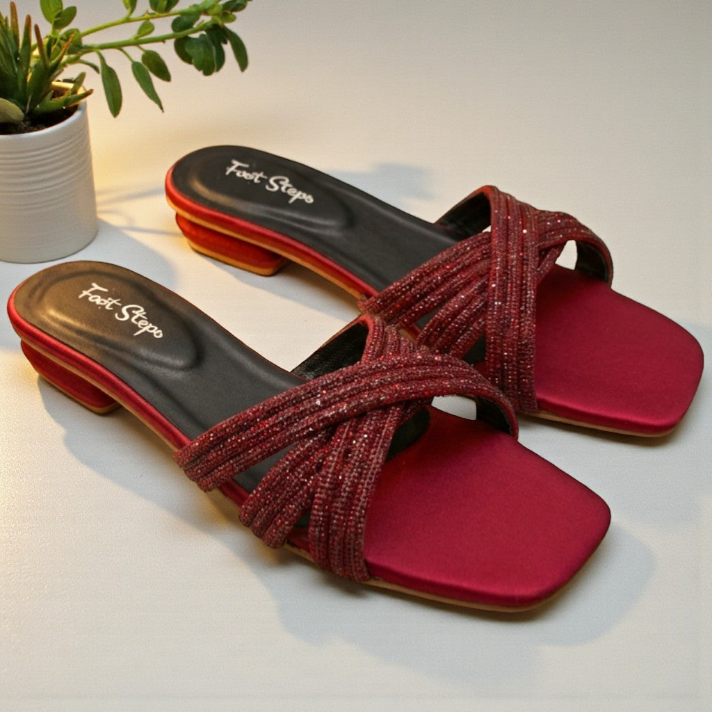 Rhinestone Flat Slides - FAF|2445