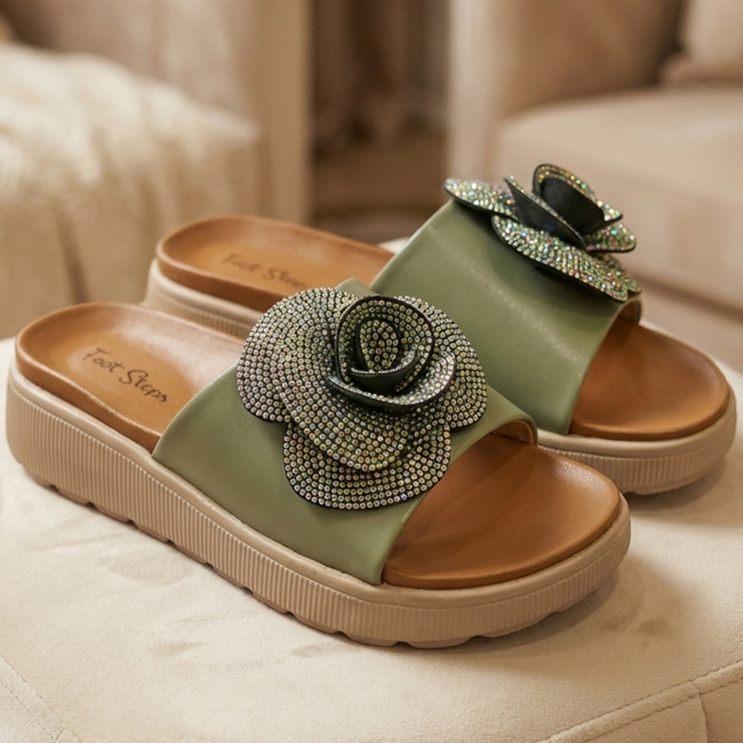 Comfort Flatform Slippers - FEFB|3250