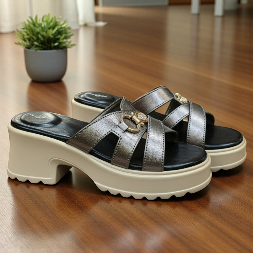 Lug Sole Wedge Heels Sandal - LSH|2550