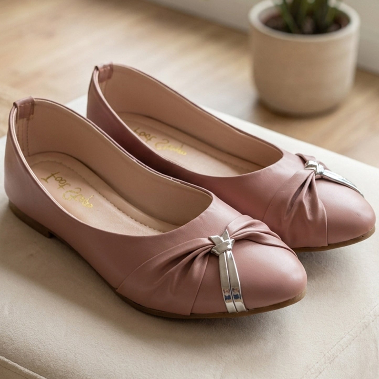 Ruched Knot Flat Pumps - MSK|1765