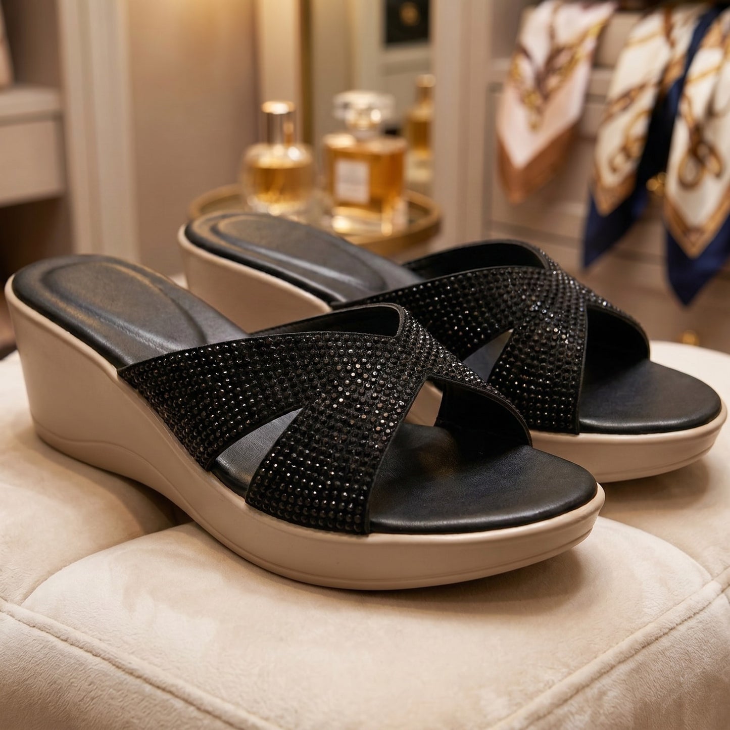 Comfort Wedge Slippers - PCH|2600