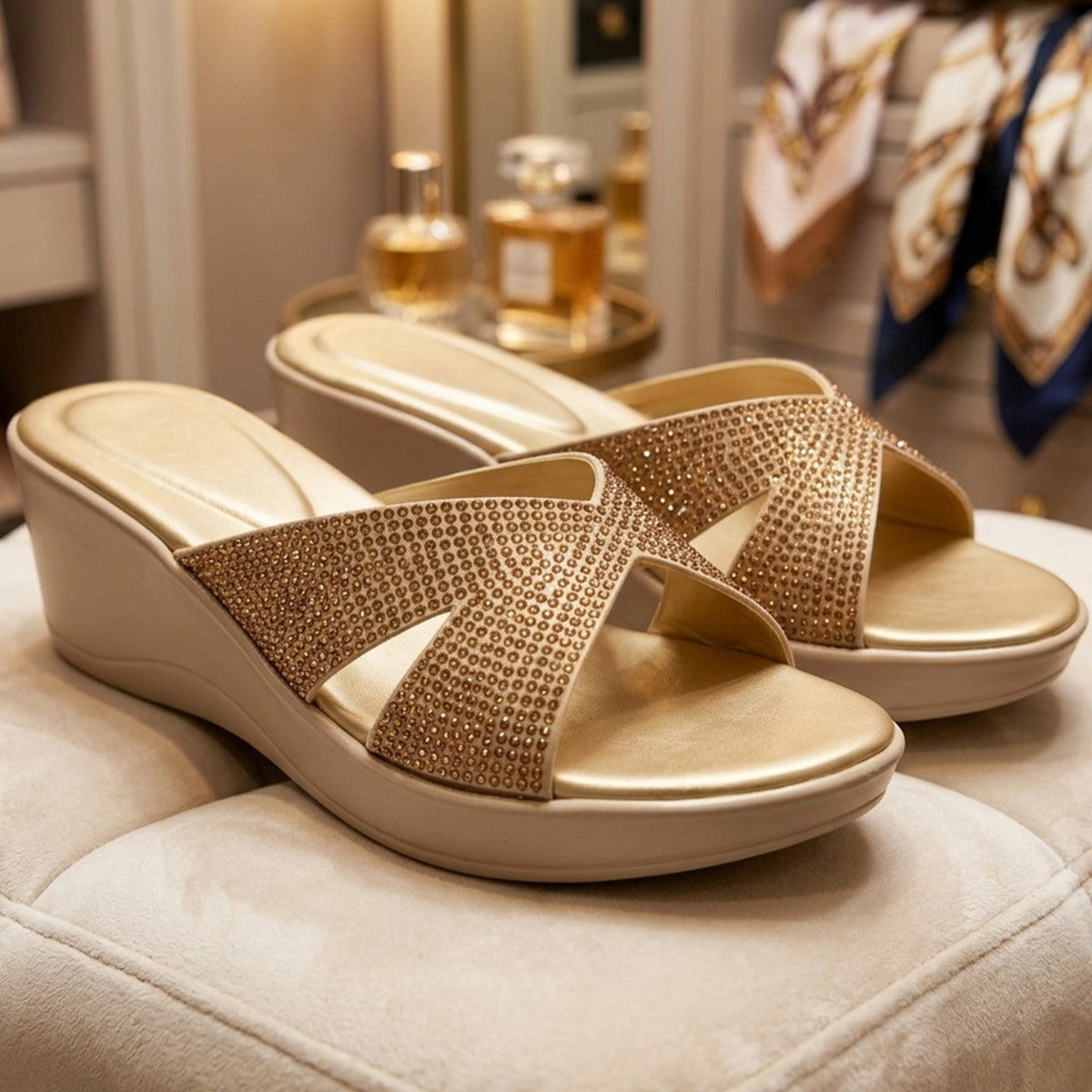 Comfort Wedge Slippers - PCH|2600