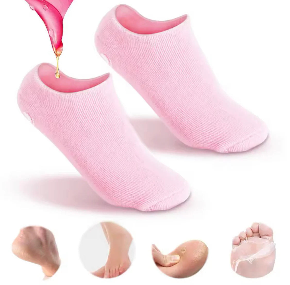 Spa Gel Socks Anti Crack Feet Moisturizing & Pain Relief