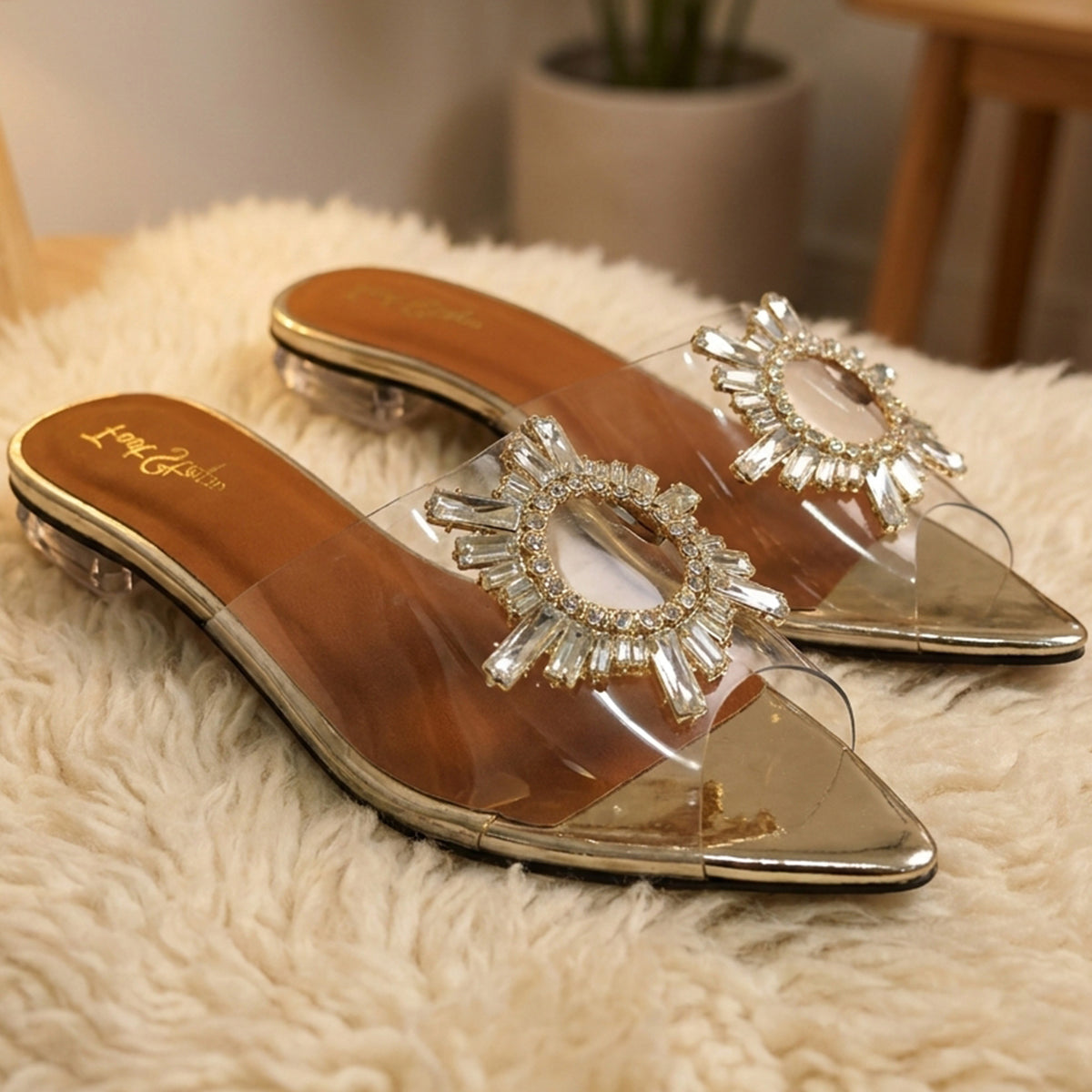 Cinderella Crystal Embellished Mules - TCND|2725