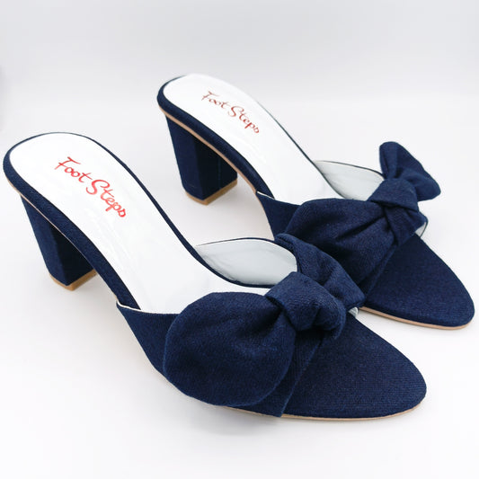 Bowknot Block Heel Sandals - TSFBH21250