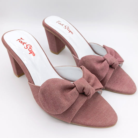 Bowknot Block Heel Sandals - TSFBH21250