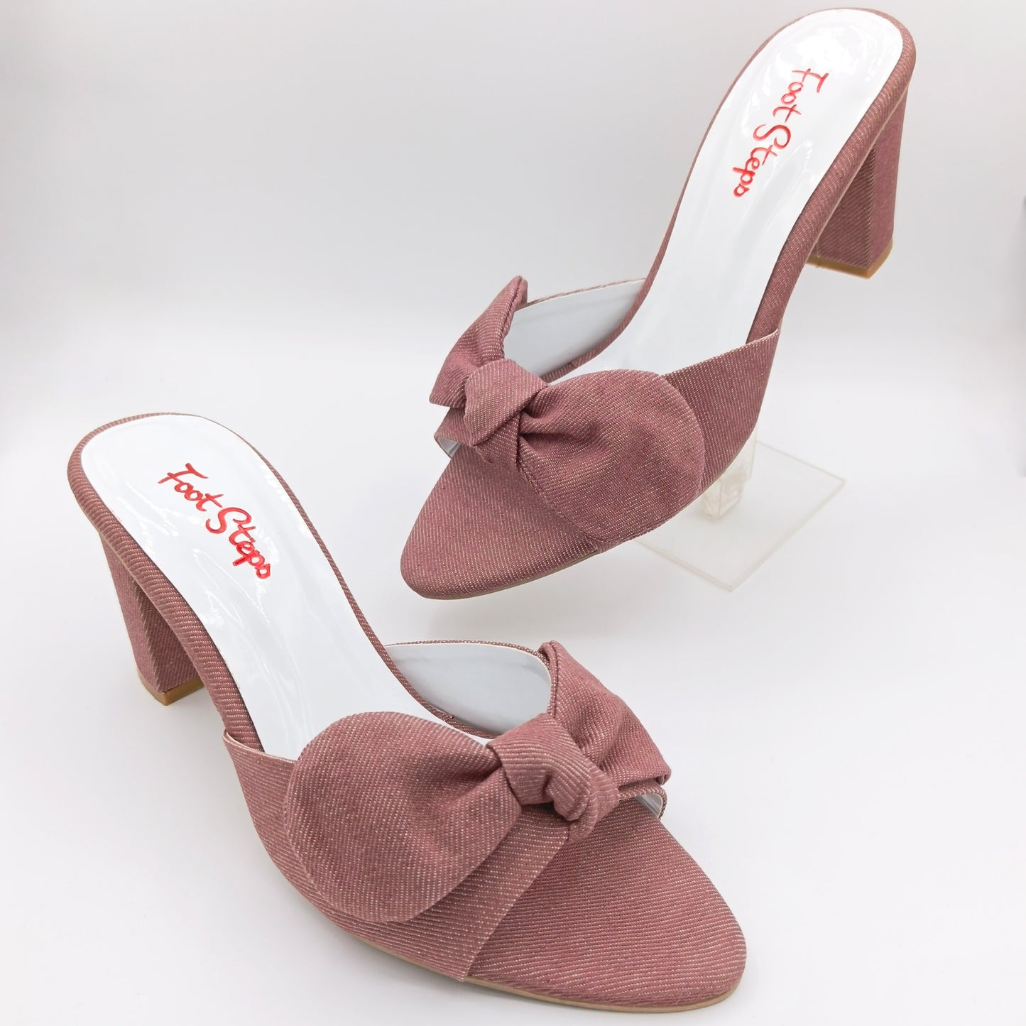 Bowknot Block Heel Sandals - TSFBH21250