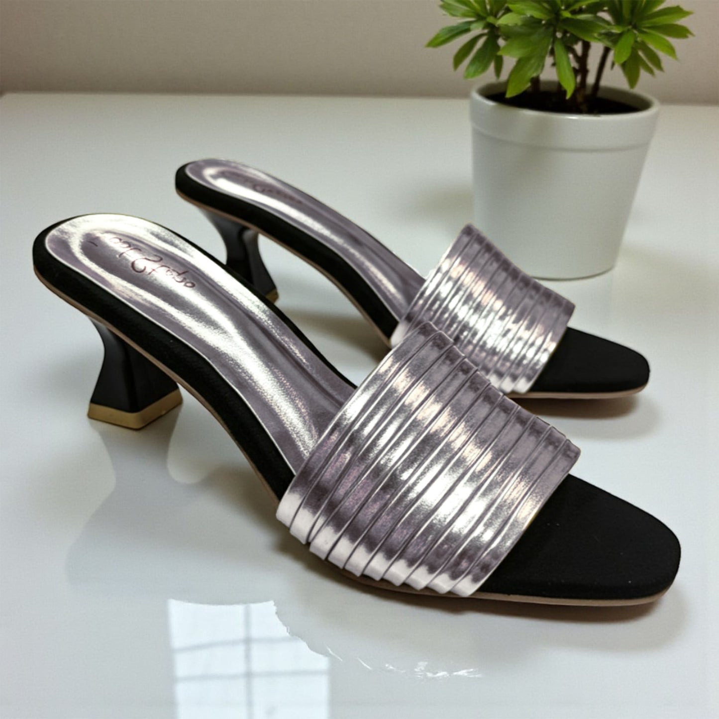 Kitten Heel Strappy Sandals - TSKH|2475