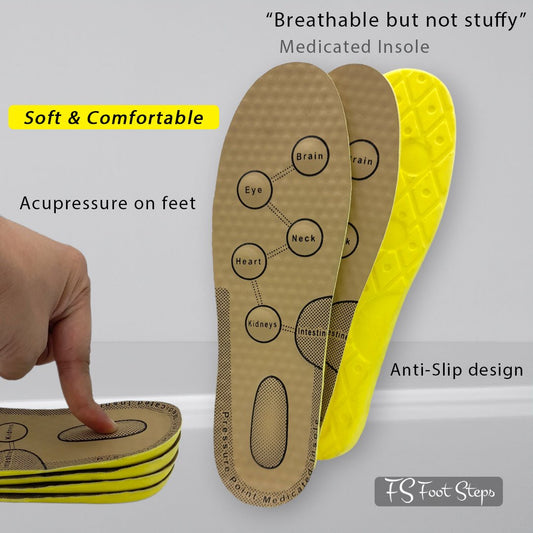 Breathable Insole Comfortable Acupressure Orthopedic Shoe SoleFoot Steps