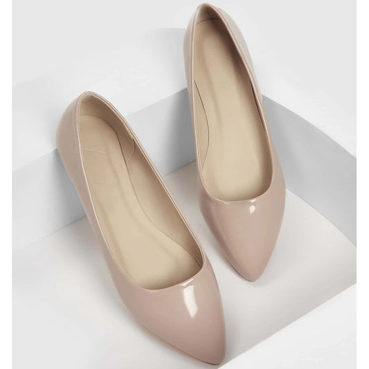 Glossy Flat Pumps Shoes - GFP|1630