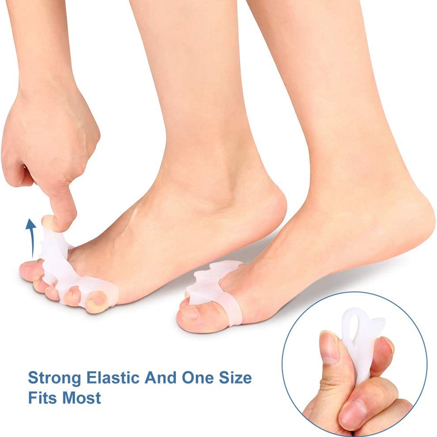 Silicone Gel Toe Separator for all foot fingers Toe Spacer and Stretcher