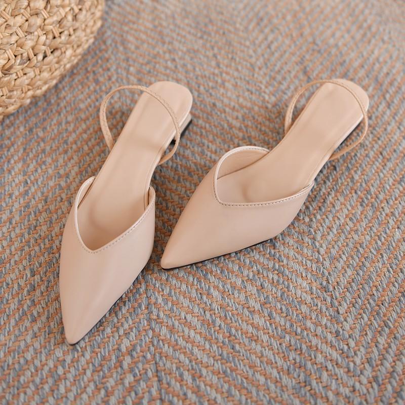 Sling Back Ladies Mules Heel Shoes