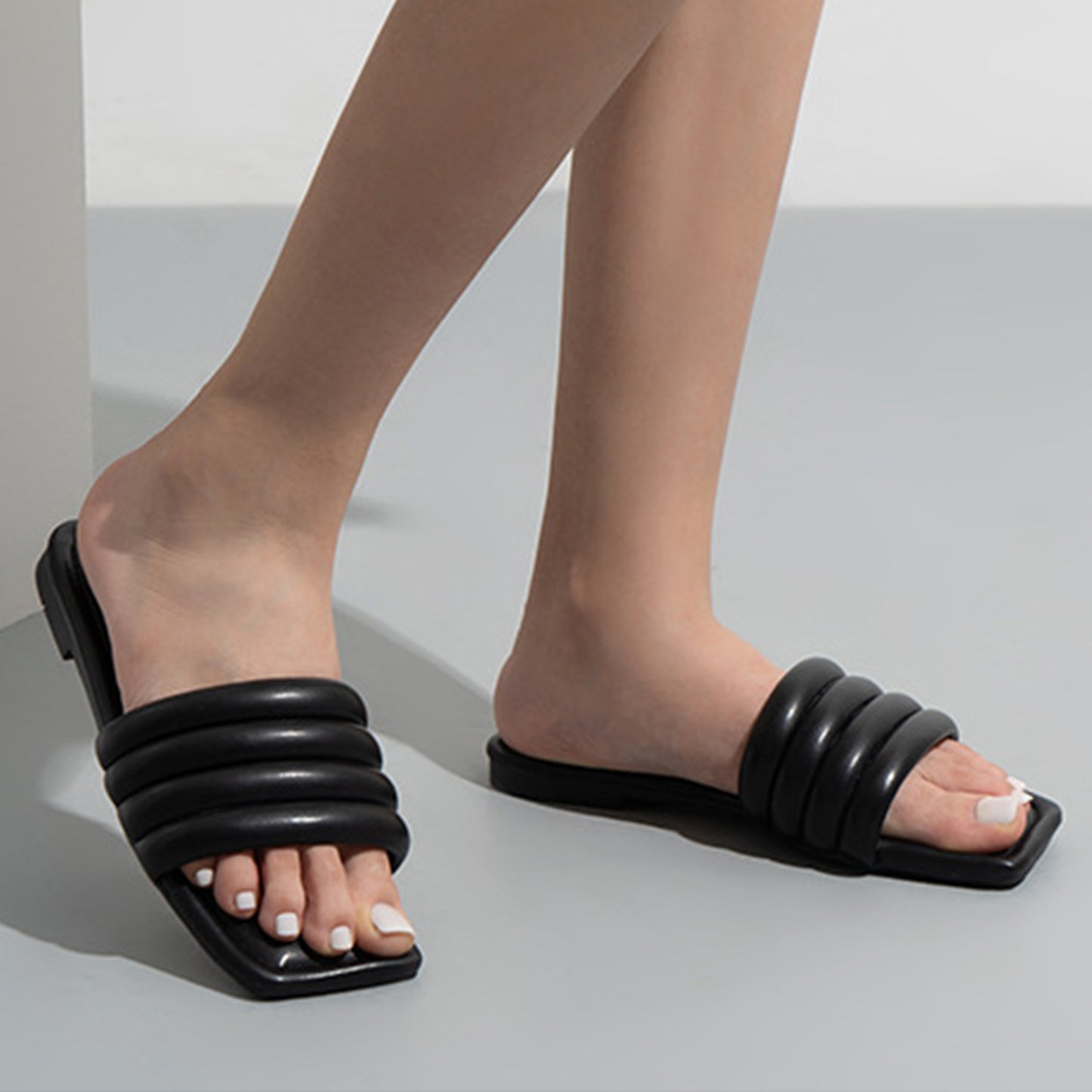 Quilted Flat Slides For Women
