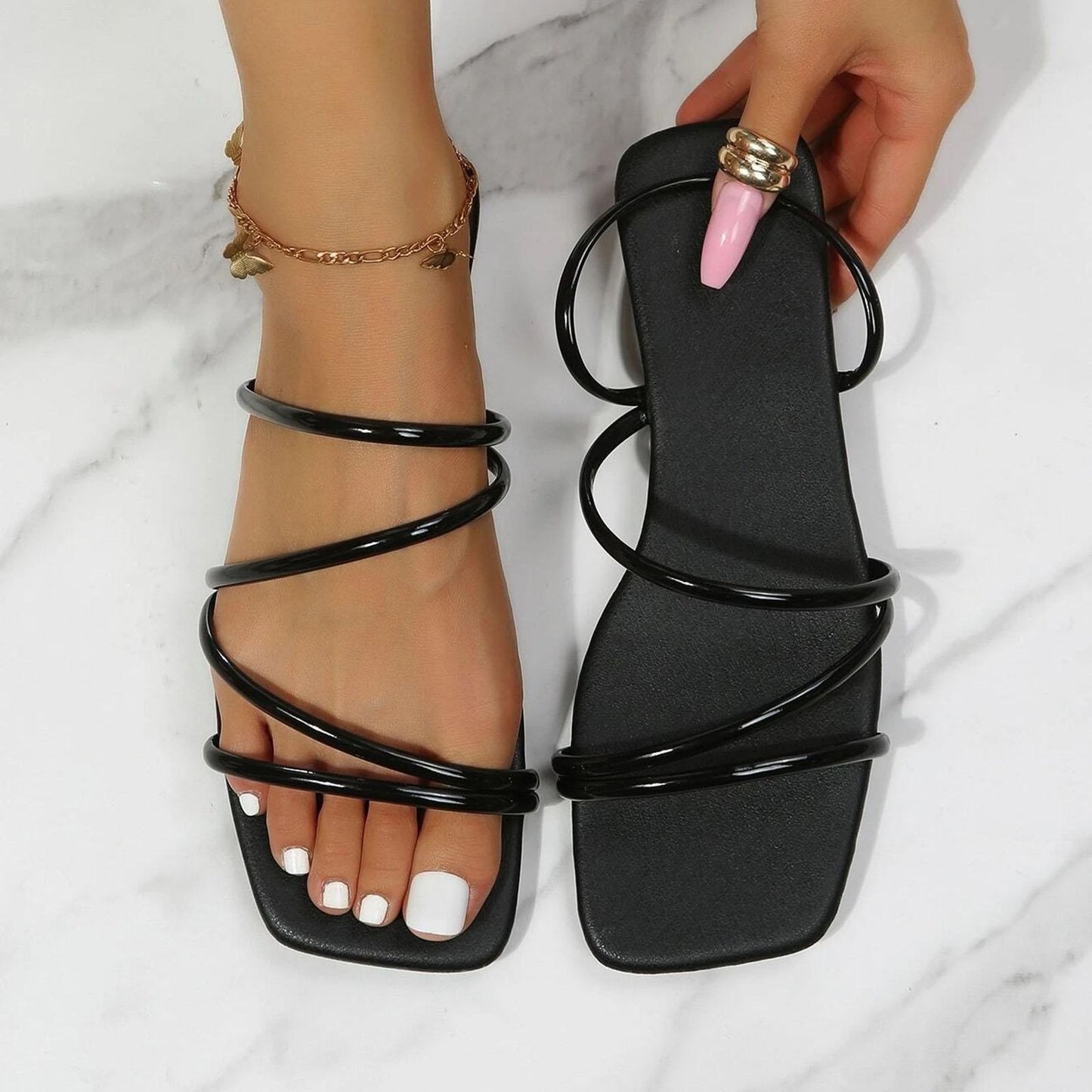 Thin Minimalist Slides Slippers