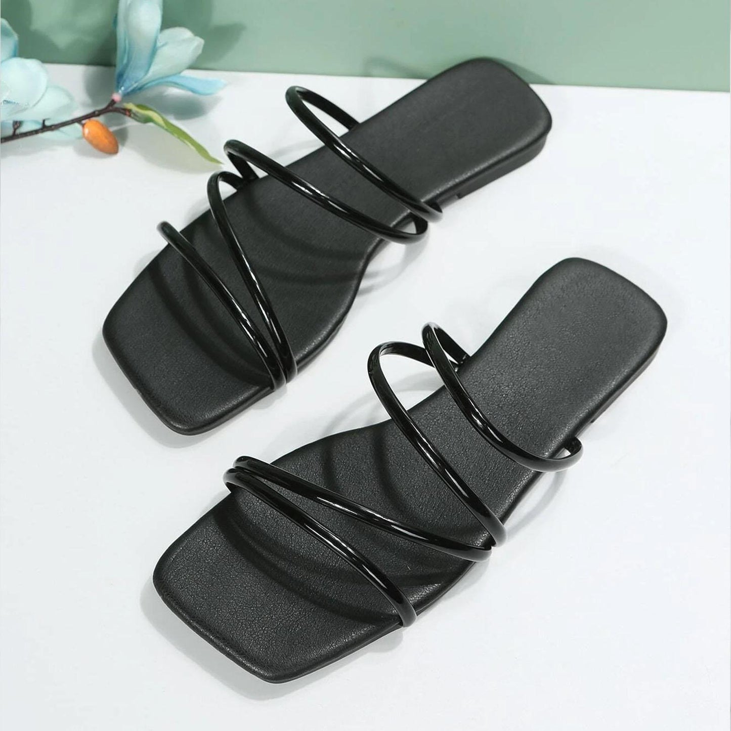 Thin Minimalist Slides Slippers