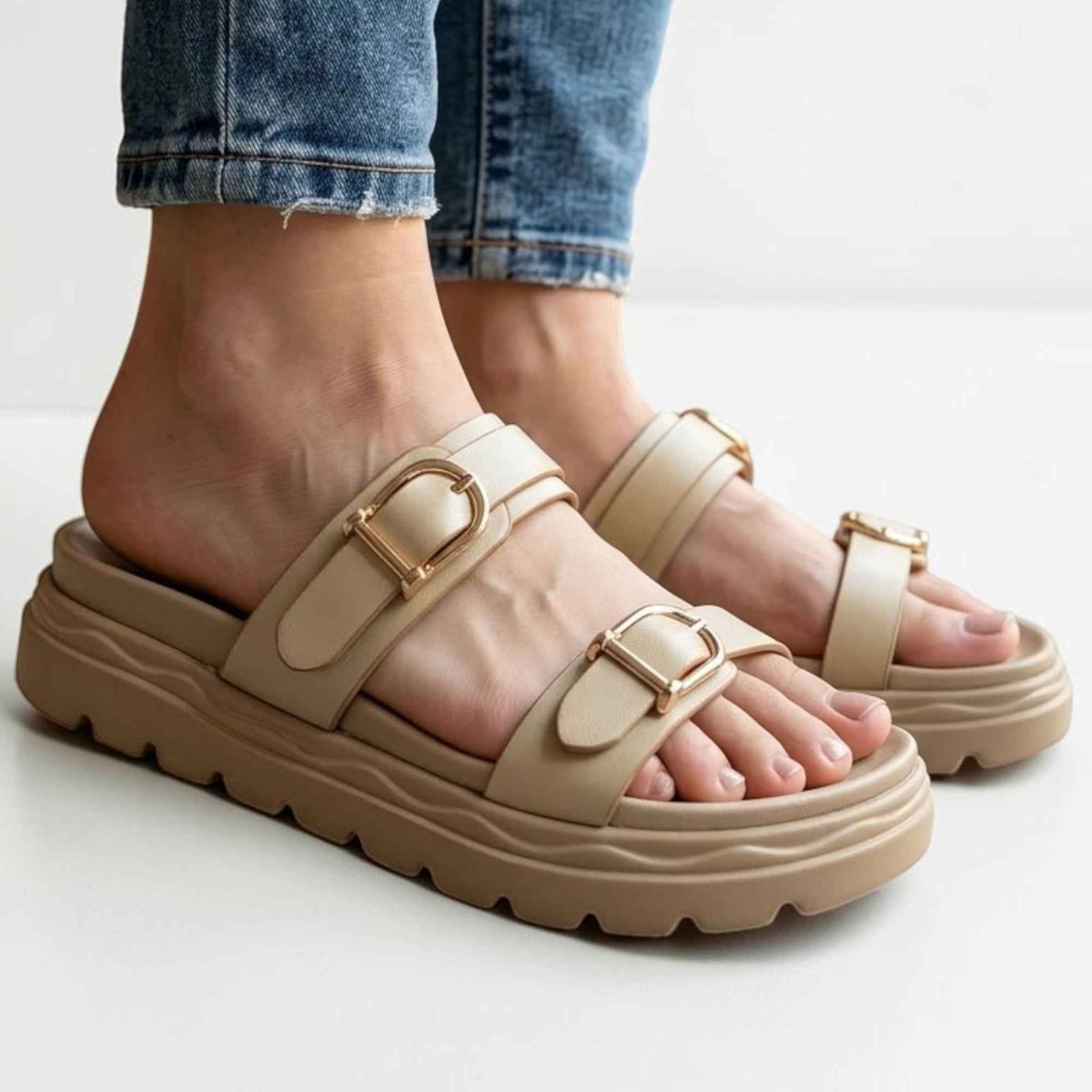 Gilded Ridge Flatform Slides - 1113|3150