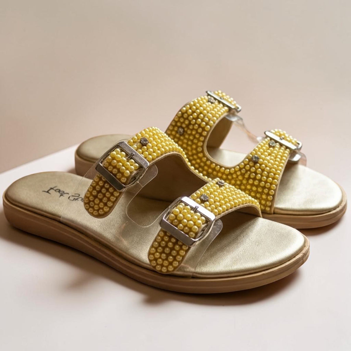 Midnight Diamante Transparent Slides - 1132|3250
