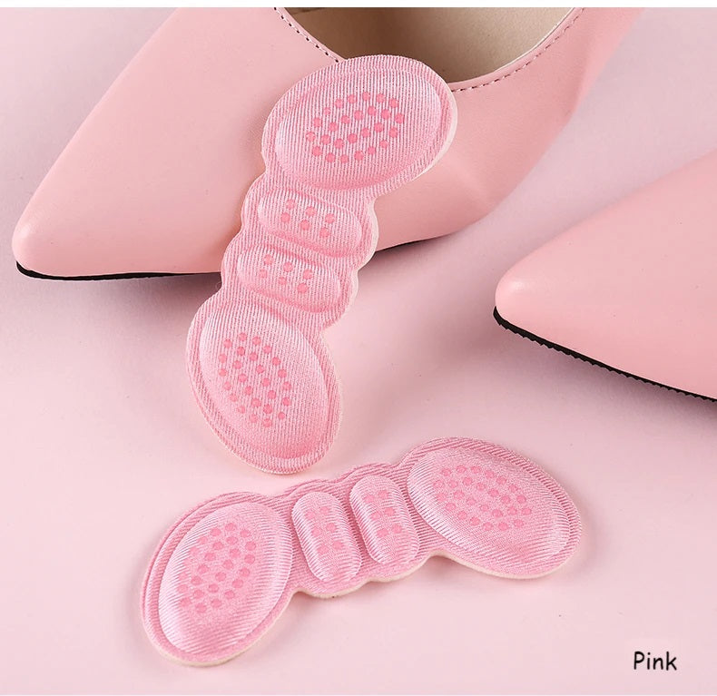 Women Heel Shoe Butterfly Insoles Adhesive Heel Liner Pads Protective Cushion Pads Pain Relief Foot Care Inserts