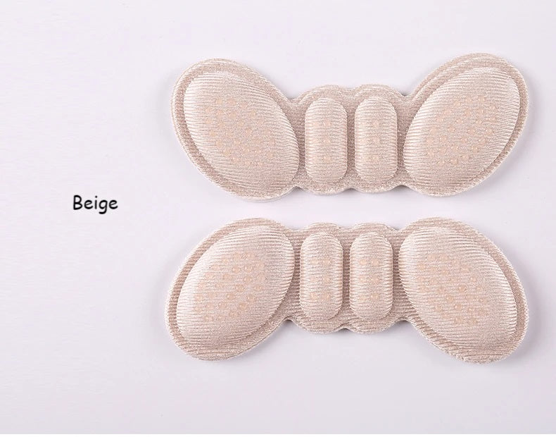 Women Heel Shoe Butterfly Insoles Adhesive Heel Liner Pads Protective Cushion Pads Pain Relief Foot Care Inserts