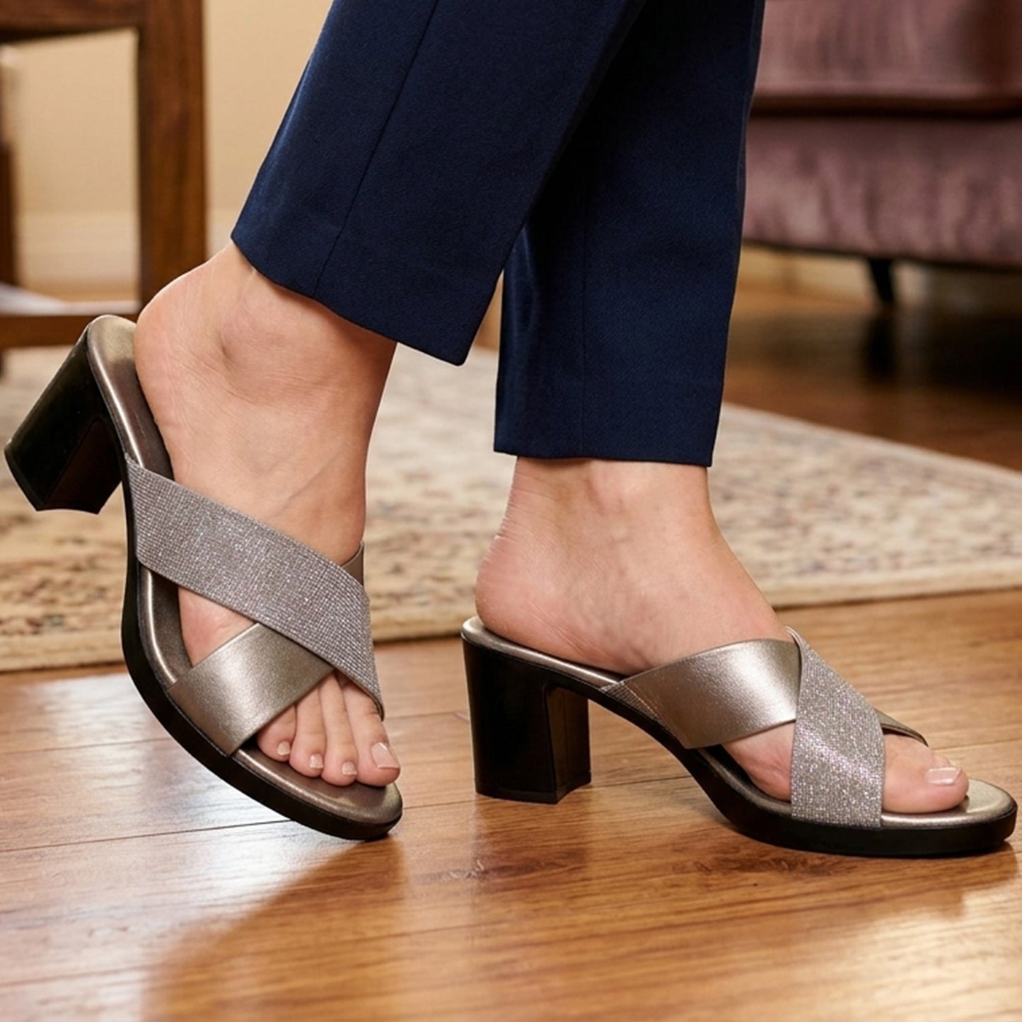 Comfort Block Heels - CBSG|2400