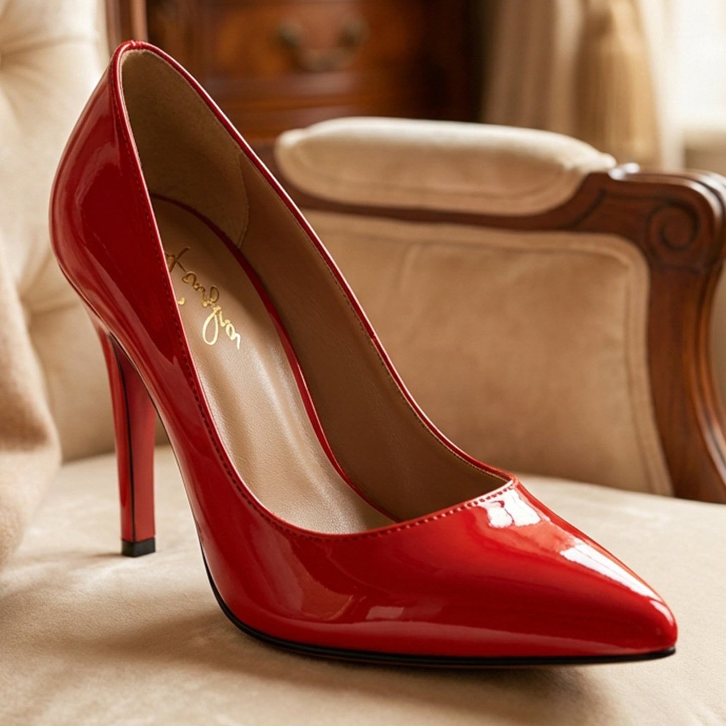 Stiletto High Heels Red Lacquered Sole Pumps - CLB|3500