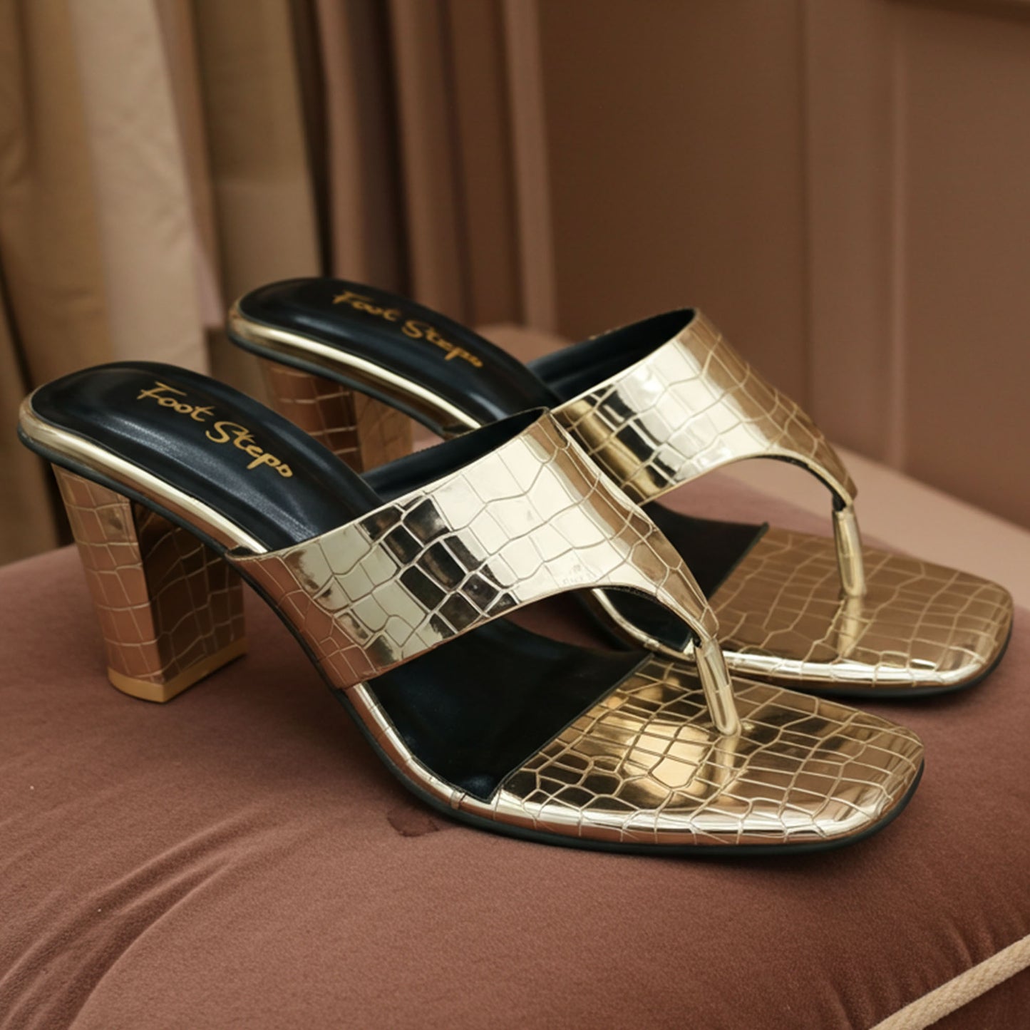 Crocodile Heels Sandals - CRBH21250