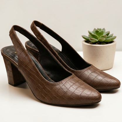 Slingback Block Heels Pumps - CRBP|2575