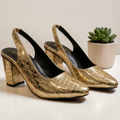 Slingback Block Heels Pumps - CRBP|2575