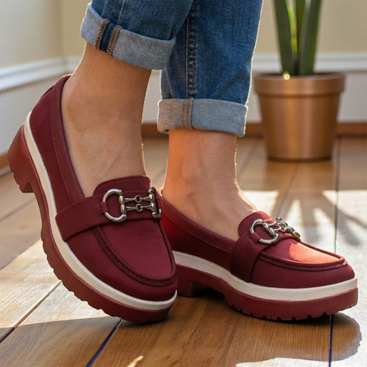 Chunky Loafers Wedge Shoes - DCNT|2900