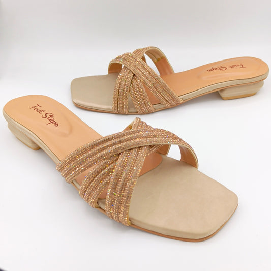 Rhinestone Flat Slides - FAF21275