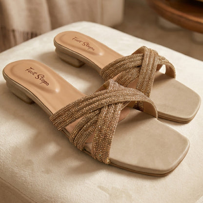 Rhinestone Flat Slides - FAF|2275