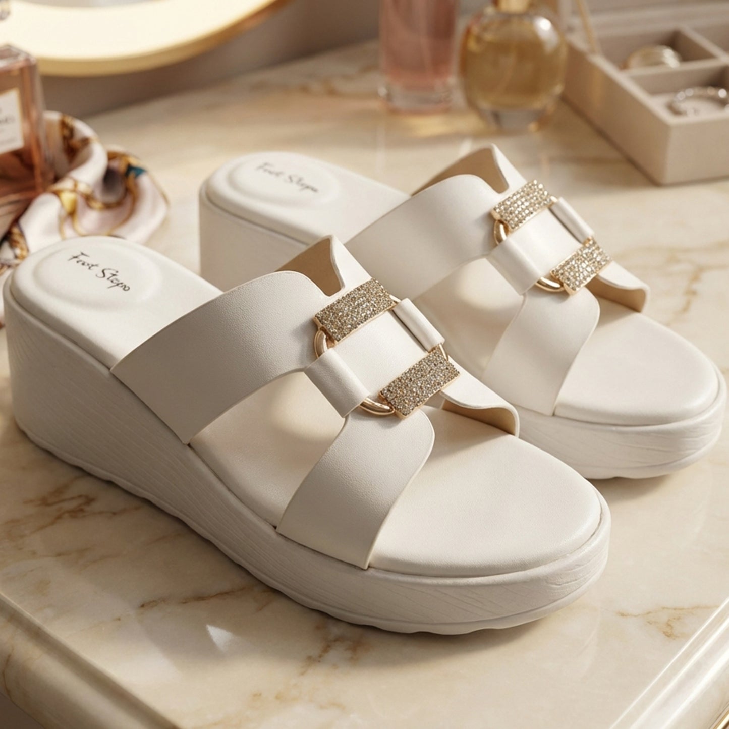 Comfort Wedge Slippers - FAPH|2850