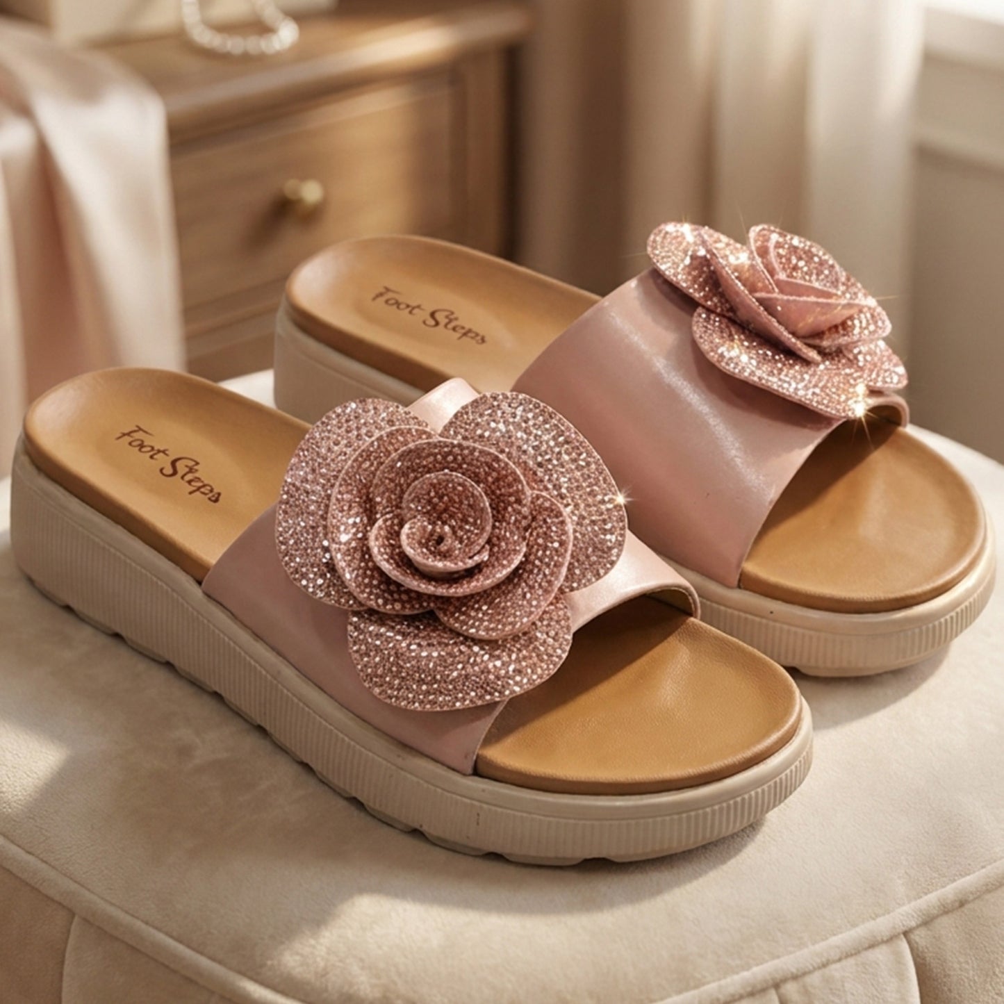 Comfort Flatform Slippers - FEFB|3250