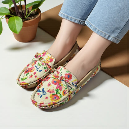 Floral Printed Loafer Shoes - FPLS|2675