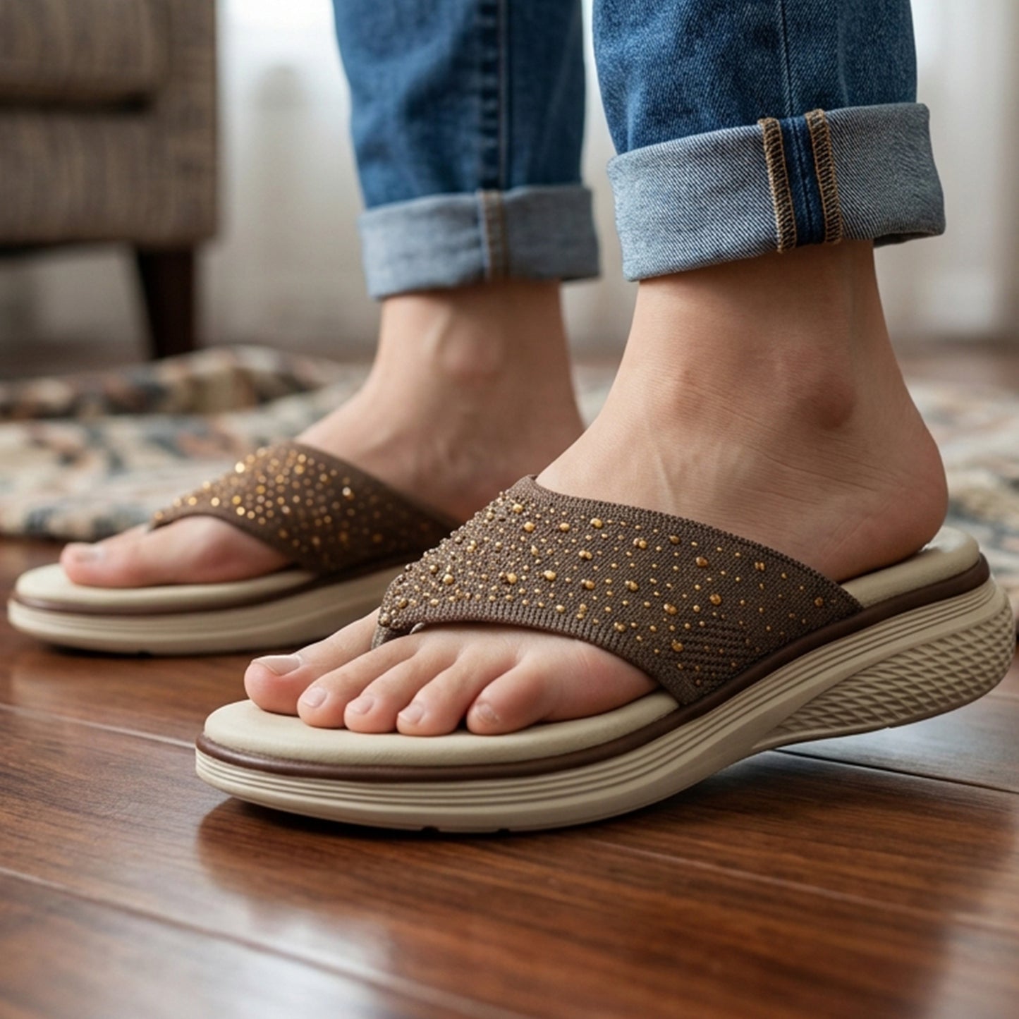 Medicated Flip-Flop Comfort Slippers - HPNB|3850
