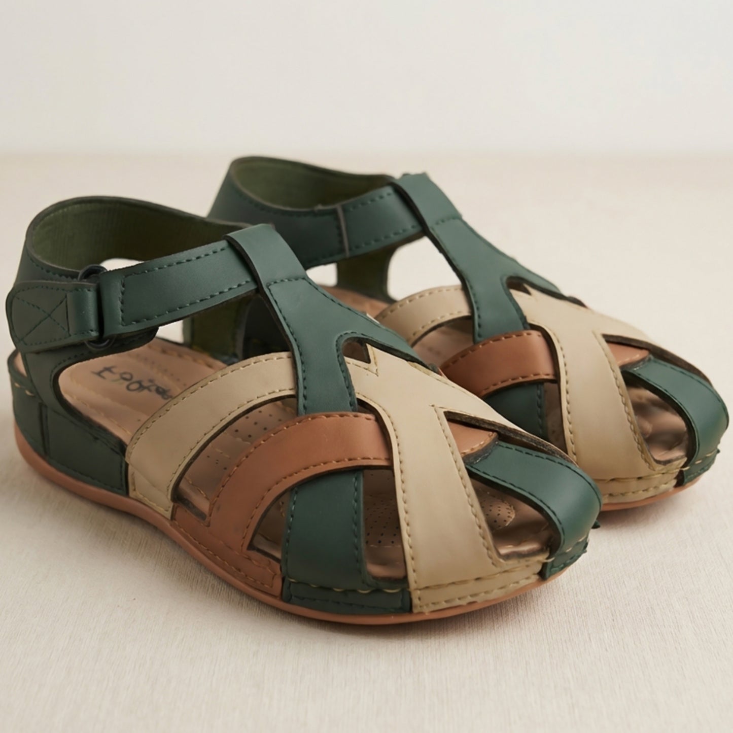 Hook Loop Medicated Wedge Sandals - HKLP|2850