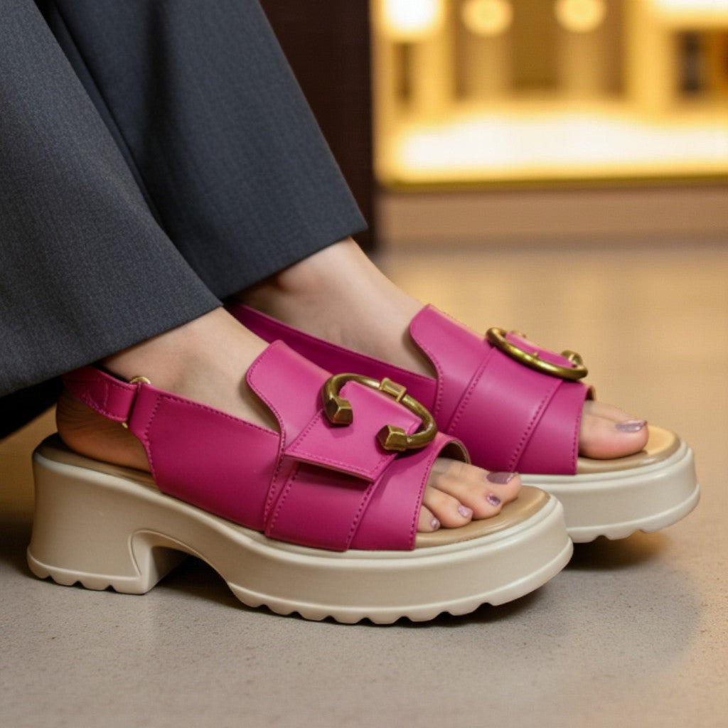 Lug Sole Wedge Sandals - LSB|2675