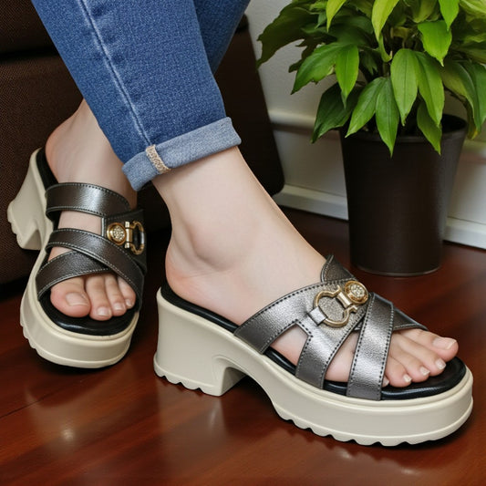 Lug Sole Wedge Heels Sandal - LSH|2550