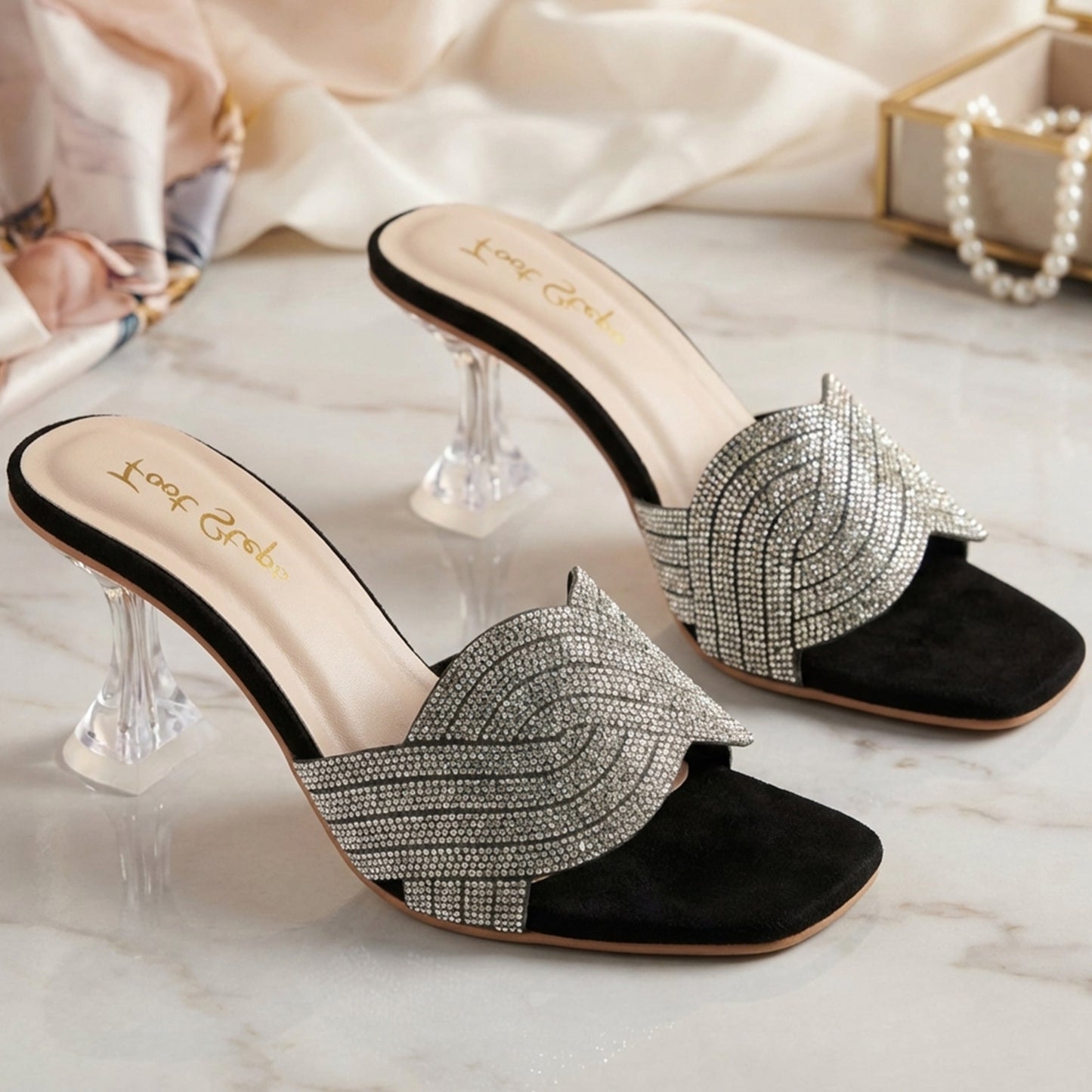 Embellished Crystal Heels - LTH|2675