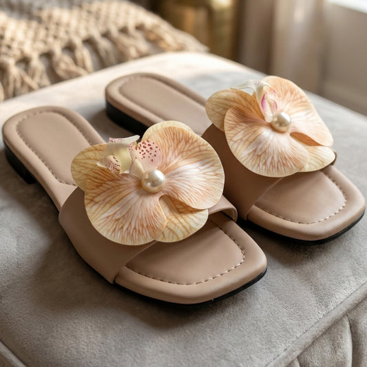 Flora Petal Flat Slides - MBFF|1965