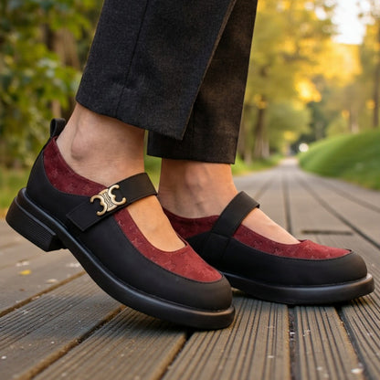Mary Jane Suede Loafers - MS7035|4495