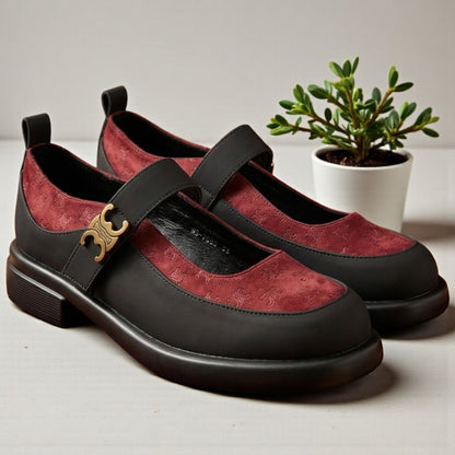 Mary Jane Suede Loafers - MS7035|4495
